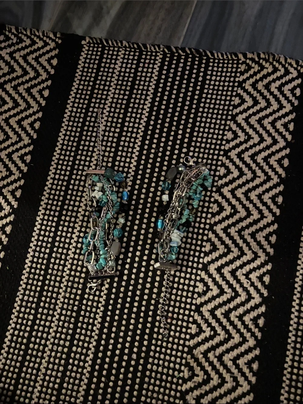 Turquoise Seed Bead Face Mask Lanyard - Women Accessories